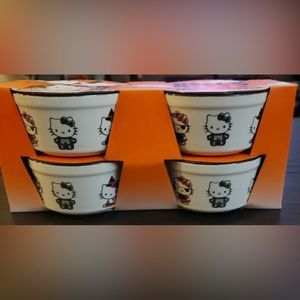 Sanrio Hello Kitty Halloween Ramekins Bowls set of 4 8oz